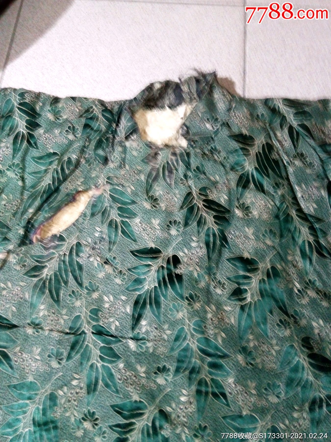 民国丝绸旗袍皮旗袍有破