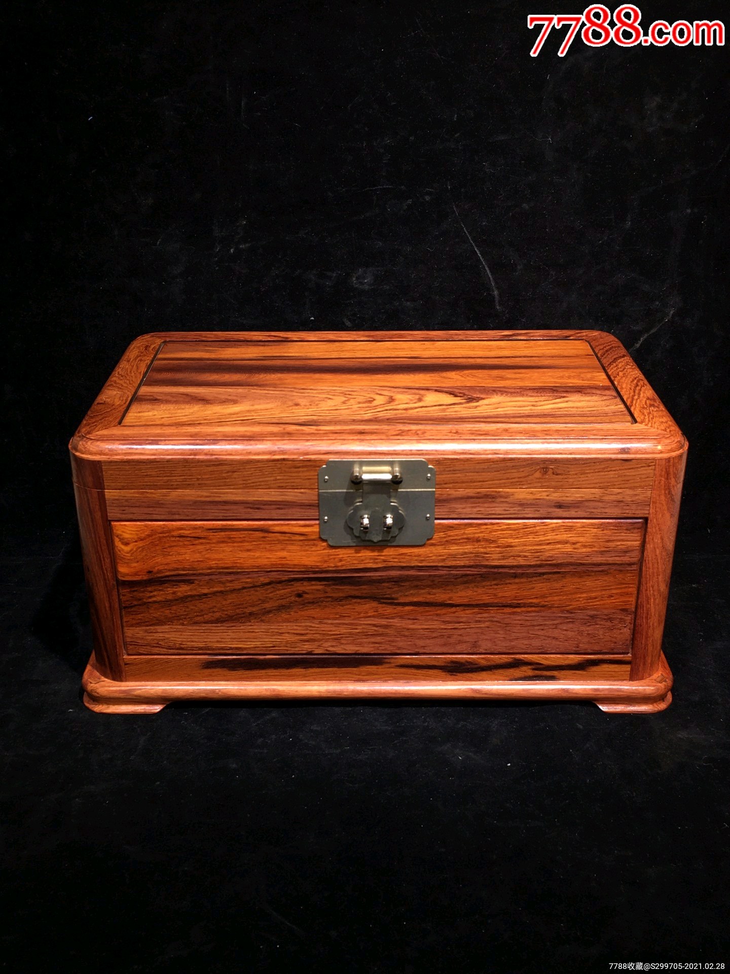海南黄花梨老料新做首饰盒,完好-木盒/木匣-7788古币收藏