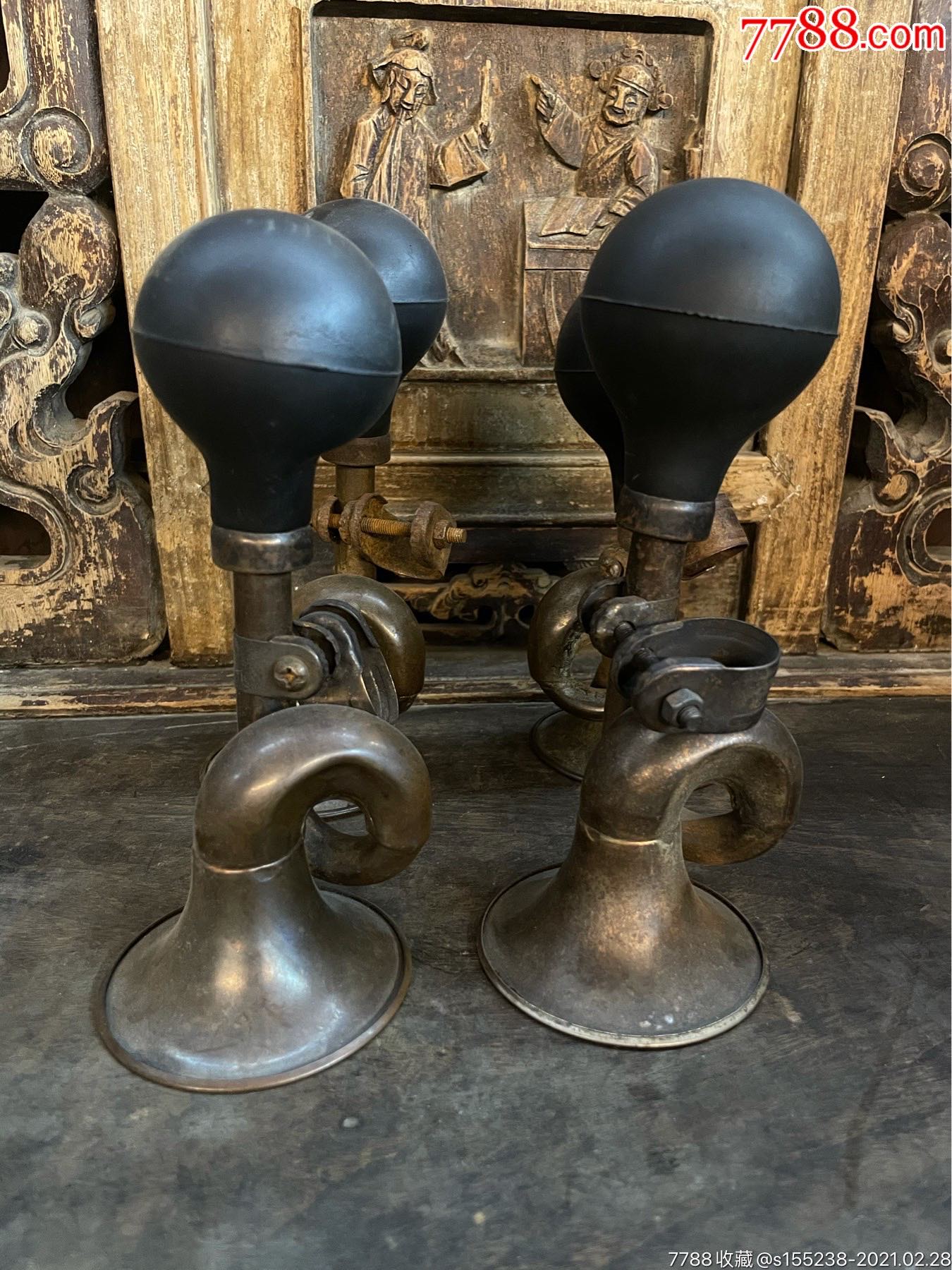 民国铜制自行车小喇叭