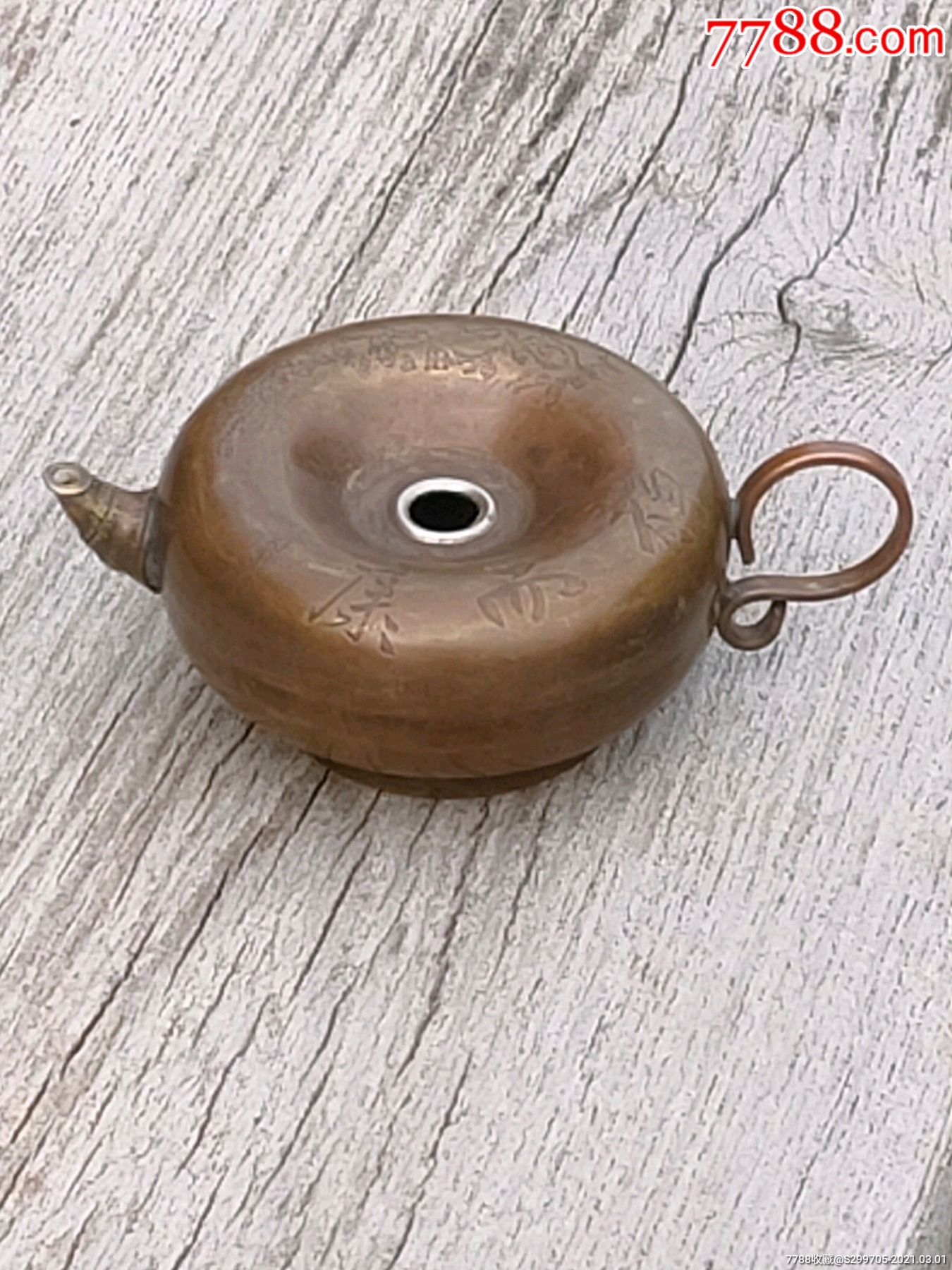 清代铜水滴,全品包老