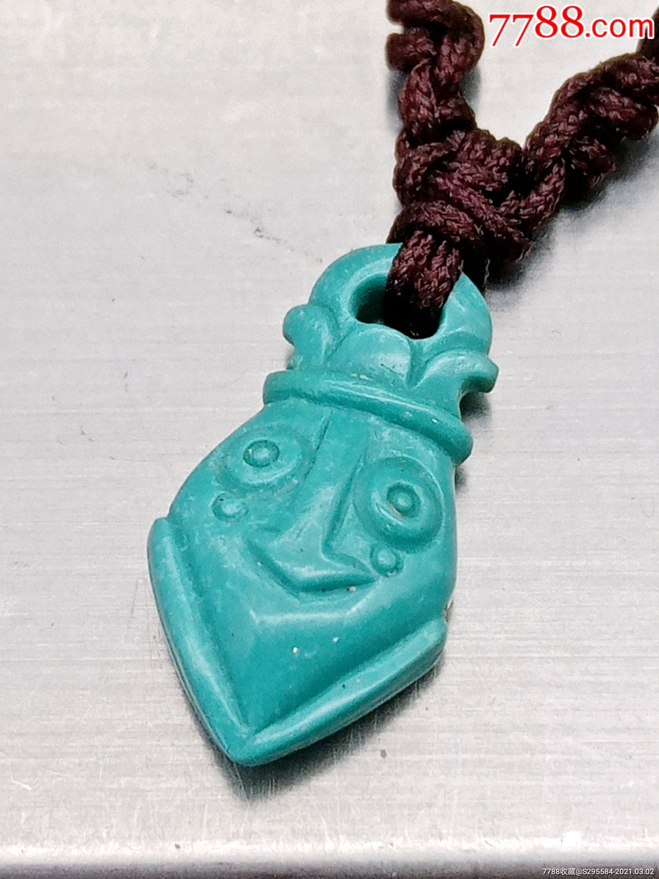 纯天然高瓷绿松石小吊坠