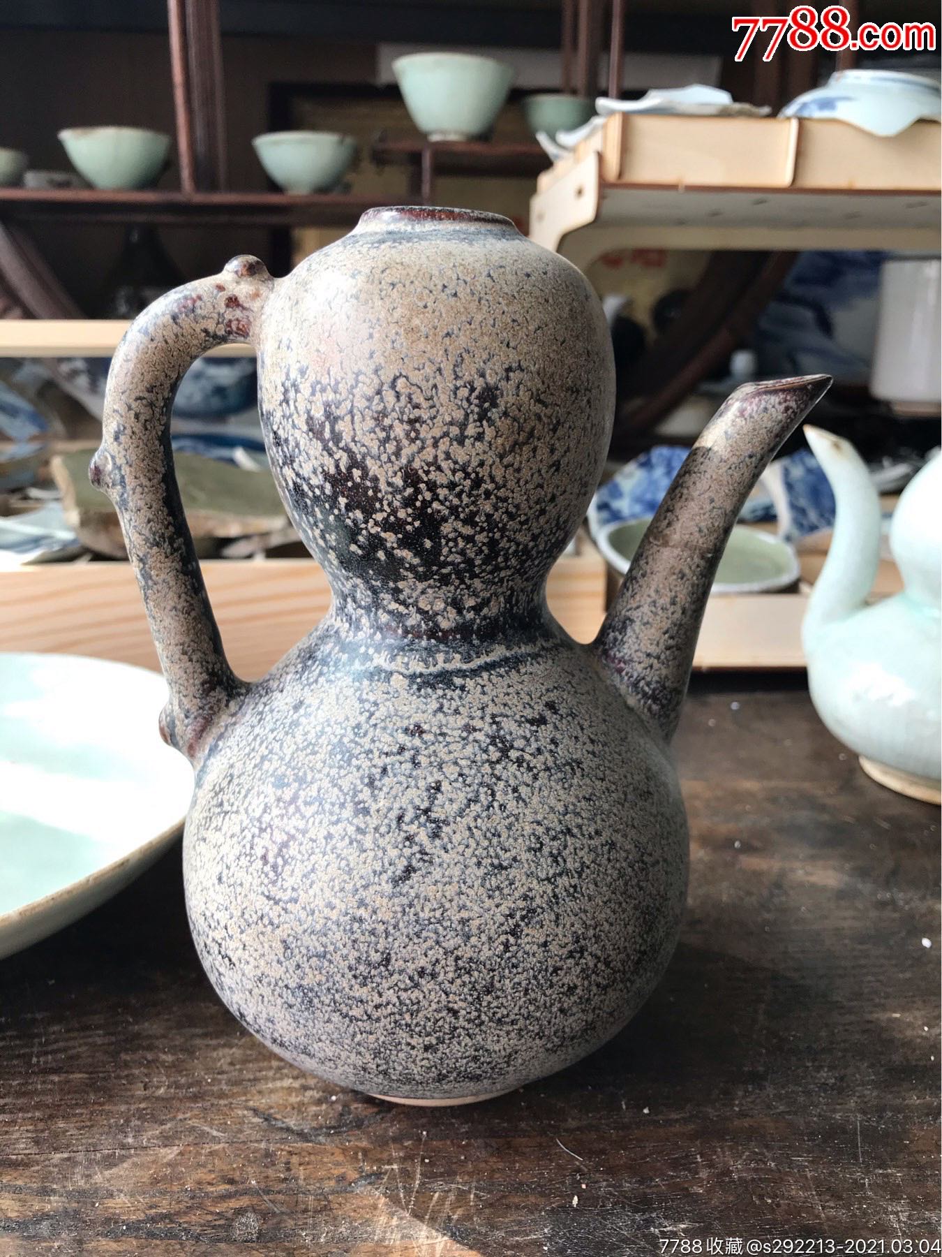 窑变釉葫芦酒壶