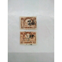 民国浙江岳庙图壹分税票加盖：杭州总商会2枚（其中一枚漏盖）(au25679454)_7788收藏__收藏热线