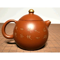 精致镶金紫砂壶包浆圆润器型精美品相完好成色如图.