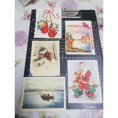 50年代贺年卡5张不同(au25684137)_7788收藏__收藏热线