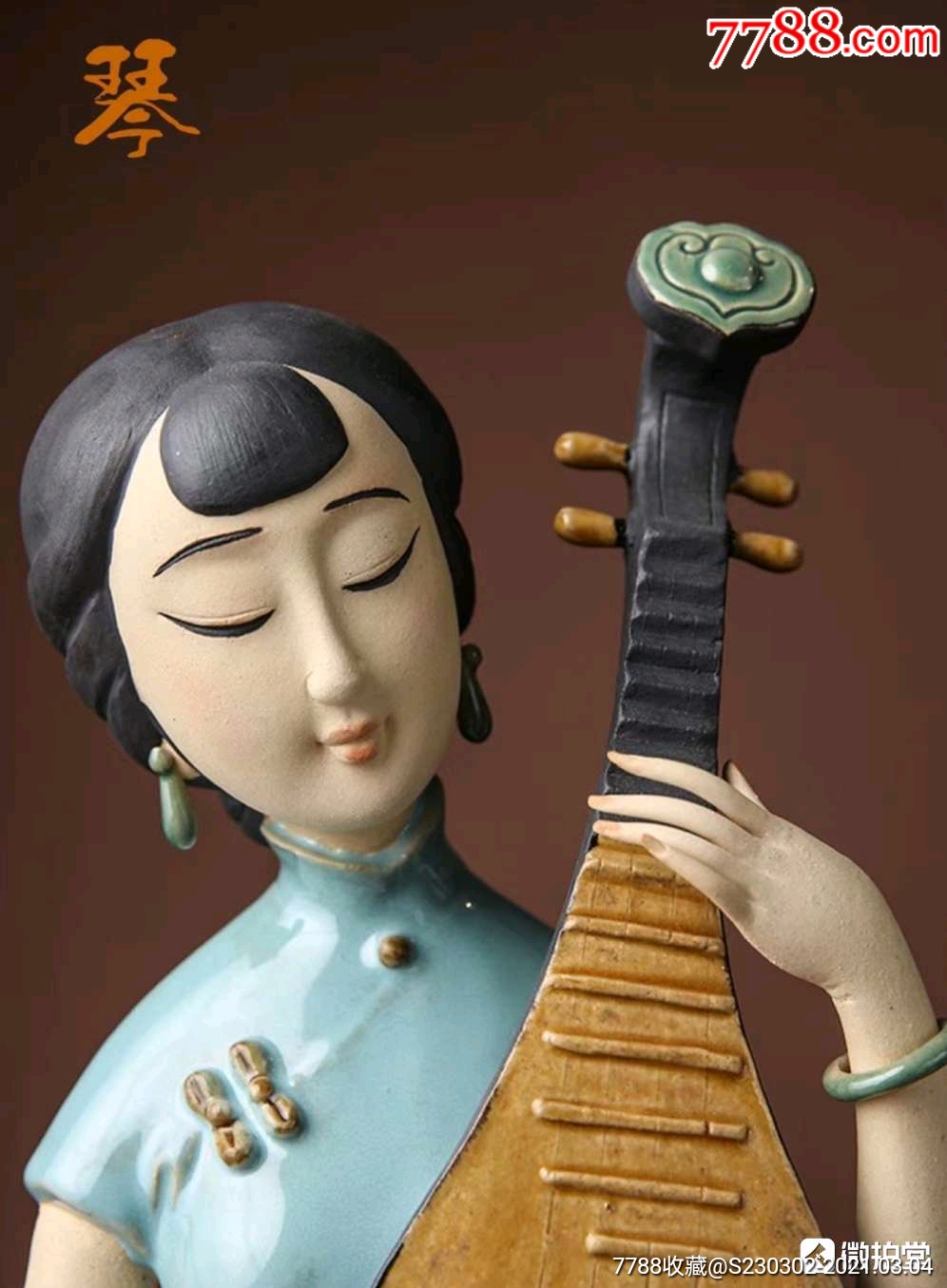 石湾窑陶瓷人物美女摆件公仔工艺品新中式会所玄关茶艺馆装饰摆设描述