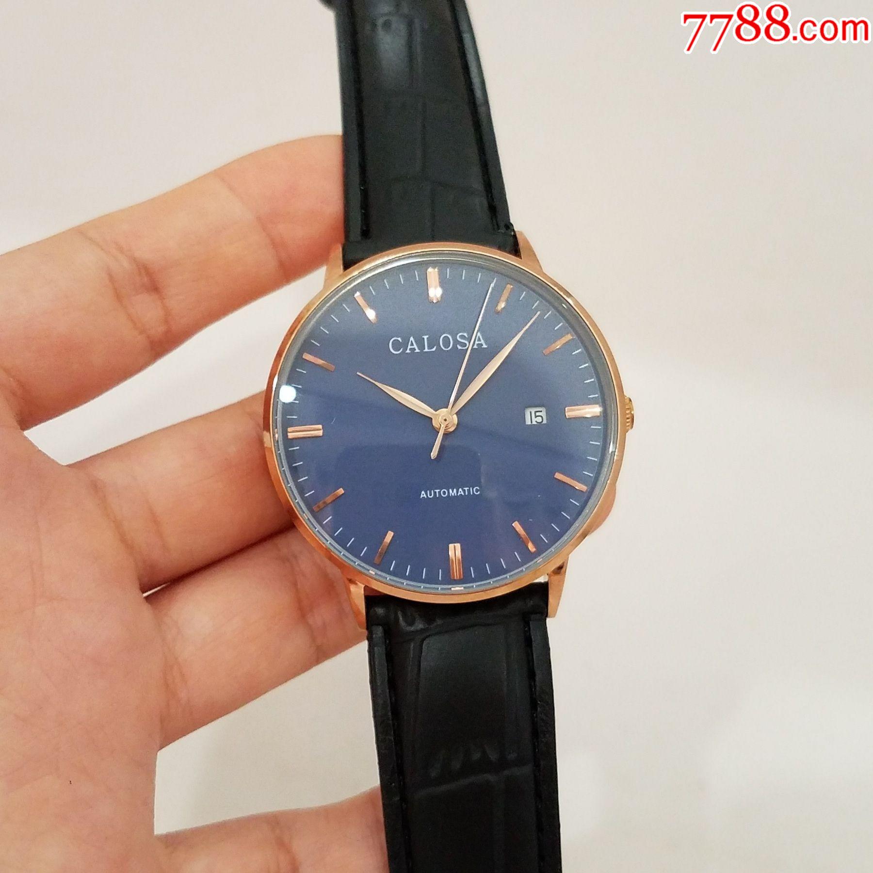 【全新】卡罗莎calosa自动机械男表【透底设计】【玫瑰金表款】