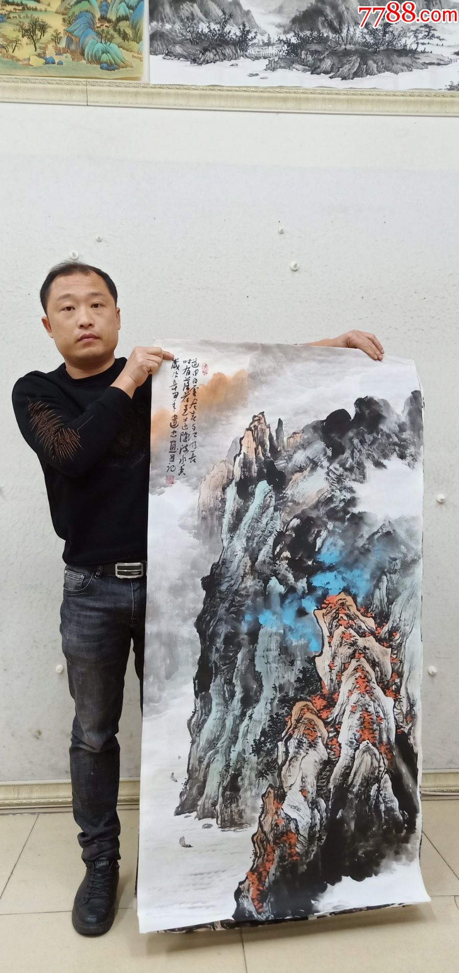 李建忠书法山水画作品图片