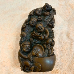 黄杨木雕刻五子登科(au25717318)_7788收藏__收藏热线