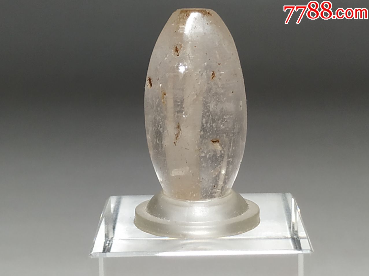 老白水晶六棱珠