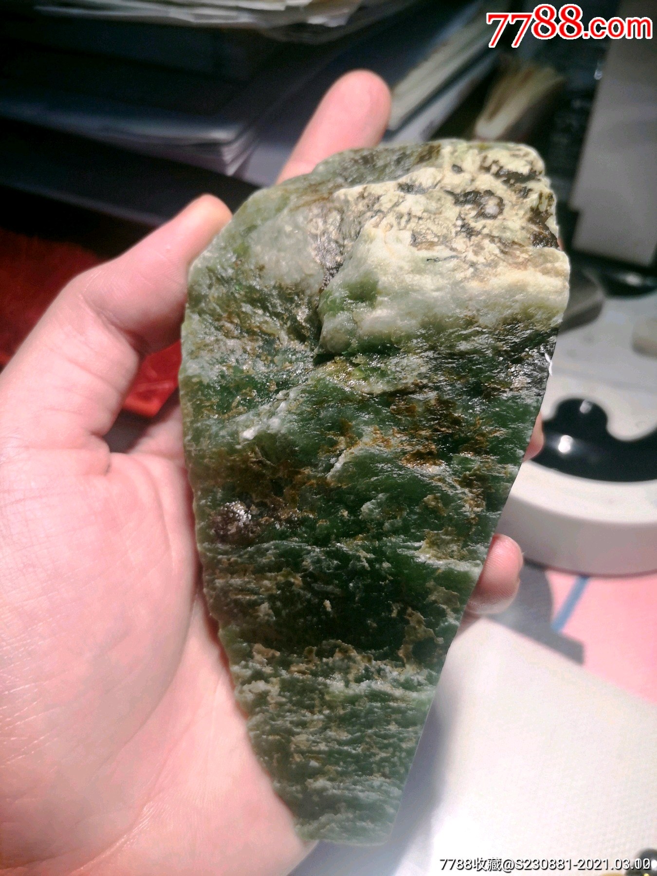 和田玉碧玉原石好料子-其他玉石/玉器-7788文玩