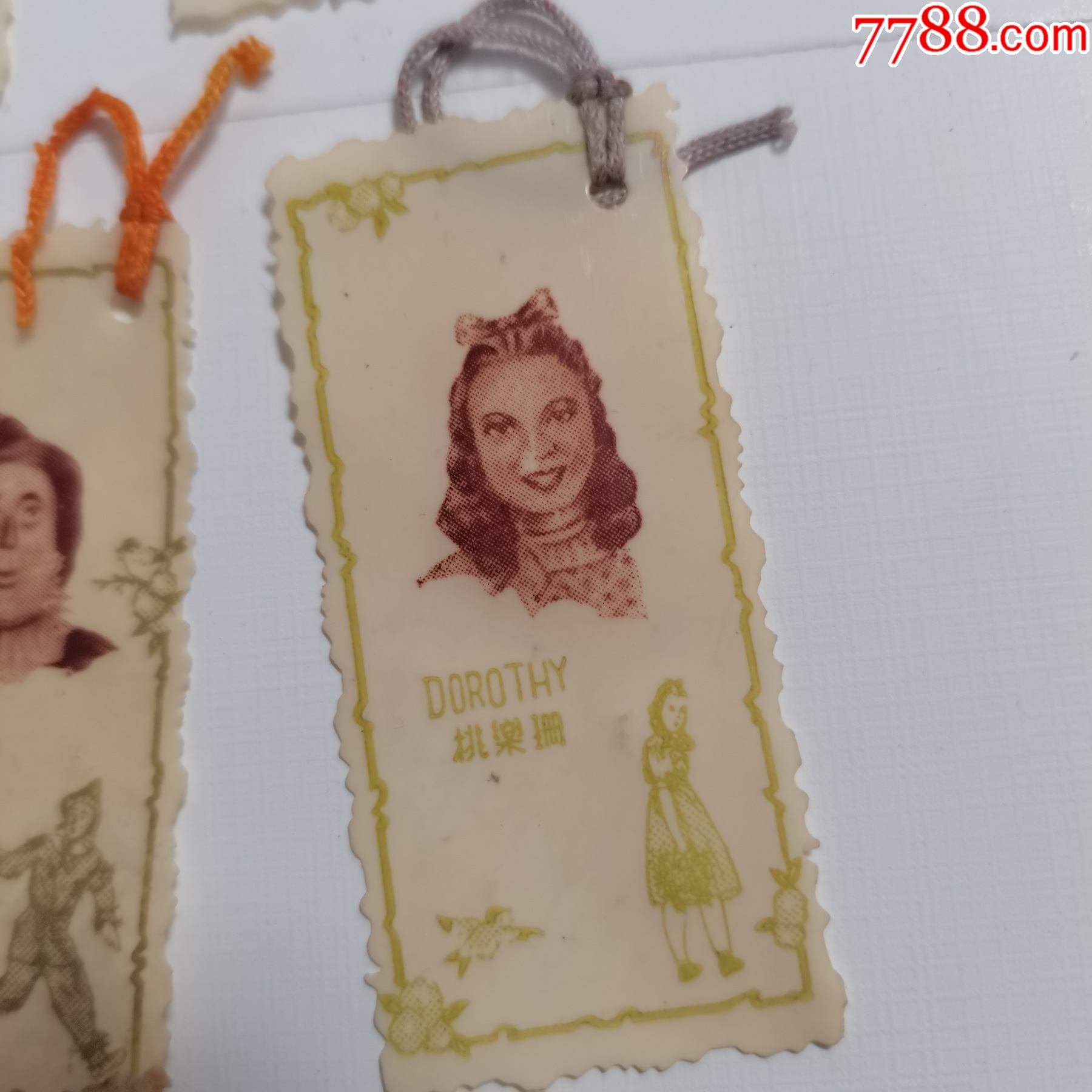 早期白雪公主塑料书签5张繁体字英文