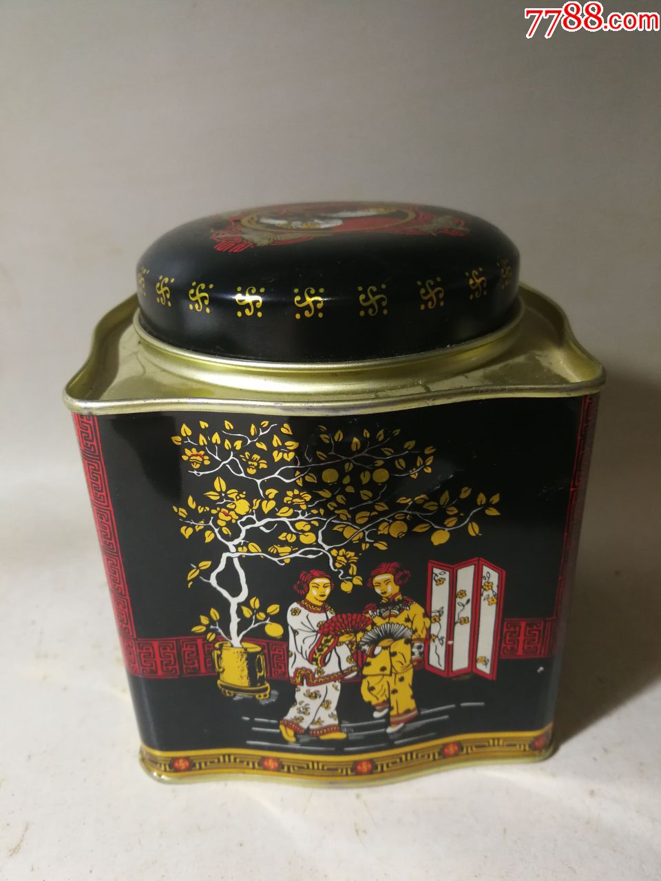 漂亮茶罐一個,_茶葉罐/盒_種類圖片_收藏價格_7788茶具