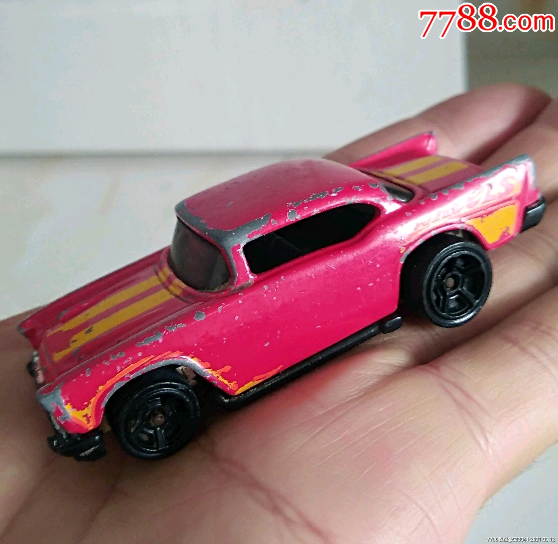 76年进口雪佛兰模型车金属无动力摆件