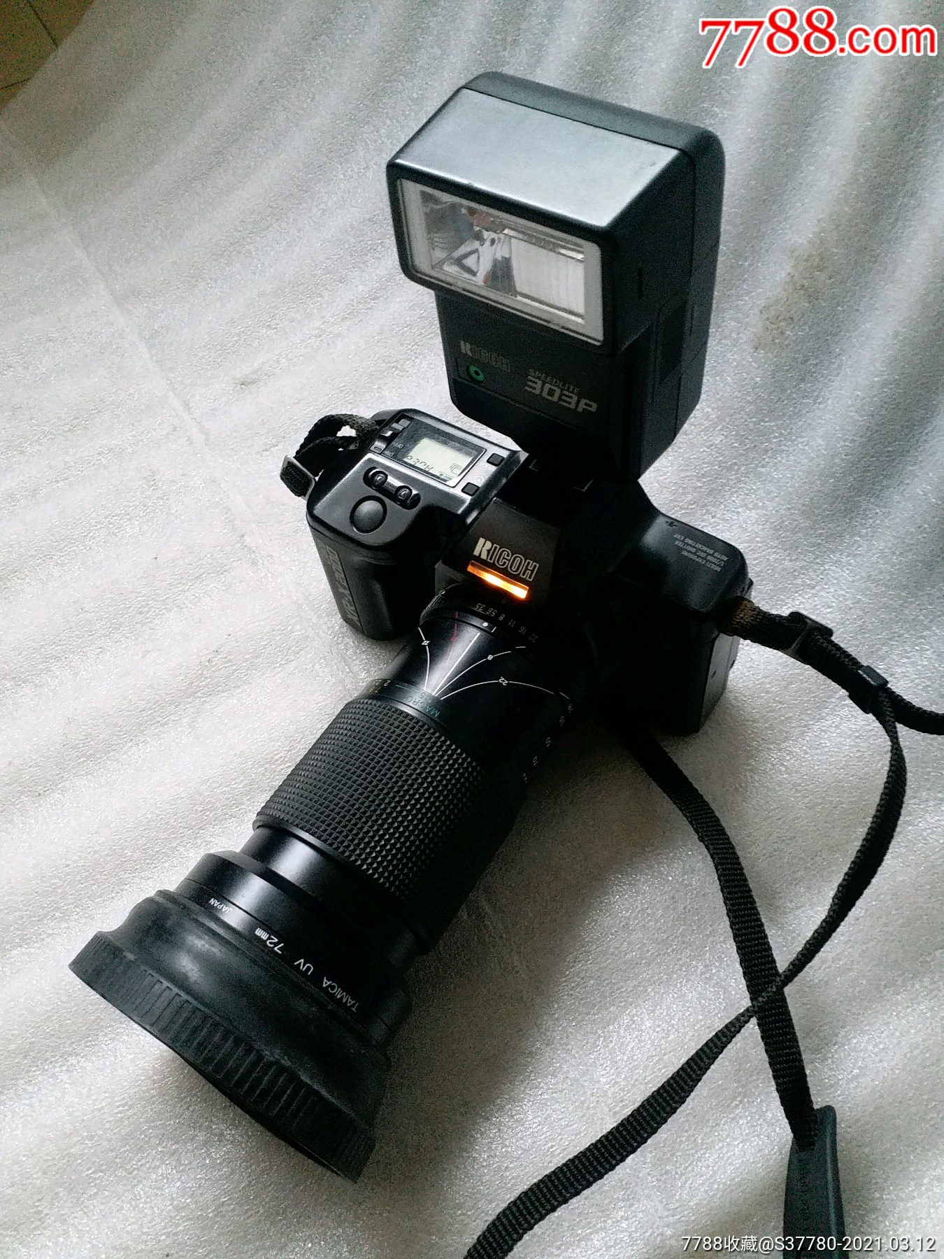 理光相机2000型功能正常使用外观无磕碰含原装闪光灯背包