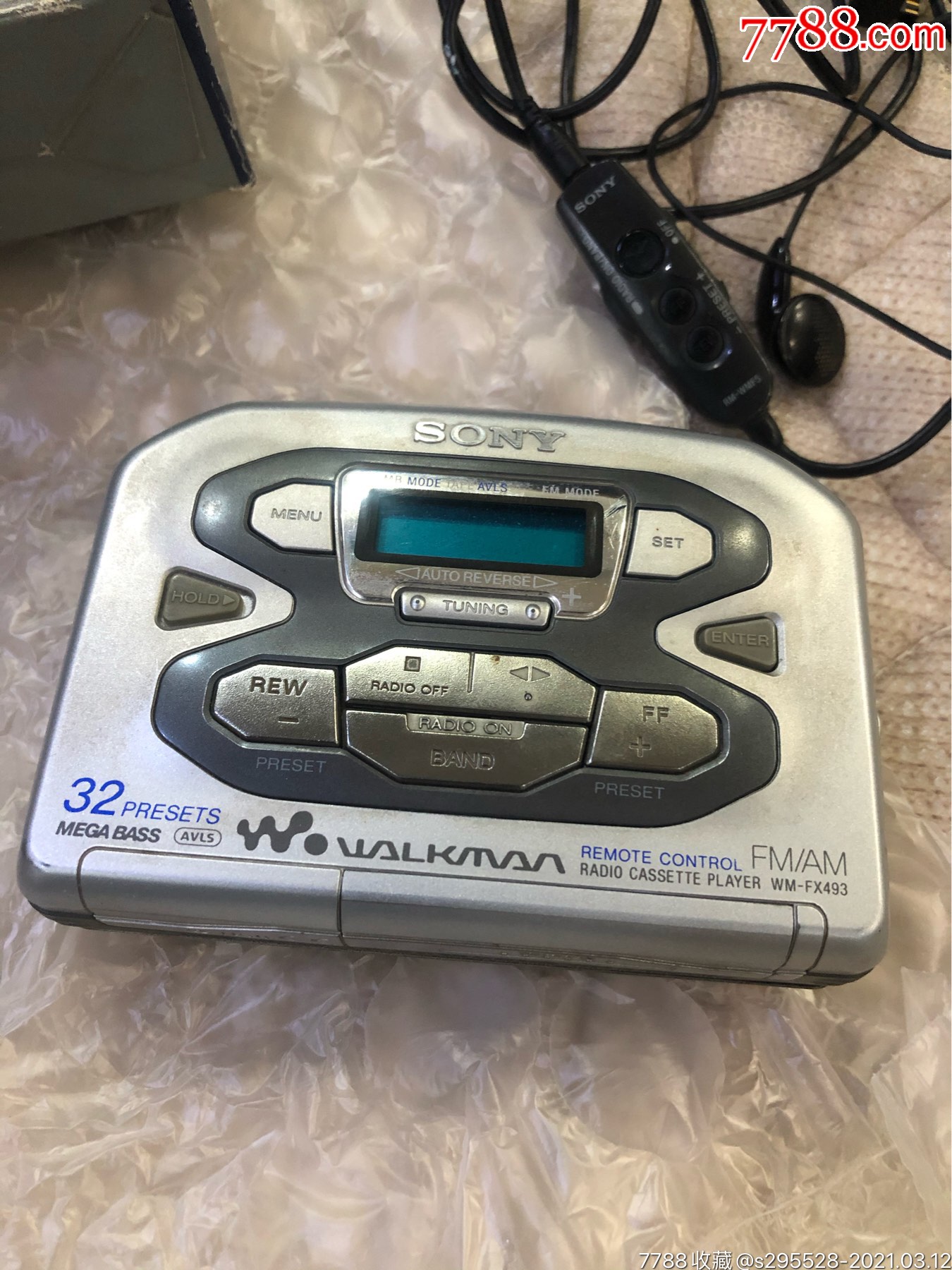 索尼wm-fx493磁带随身听