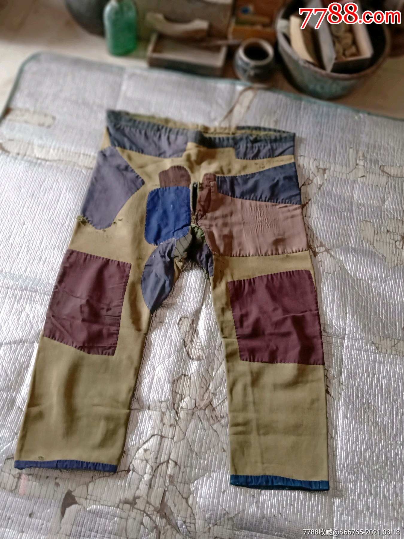 60年代老裤子补丁图片图片