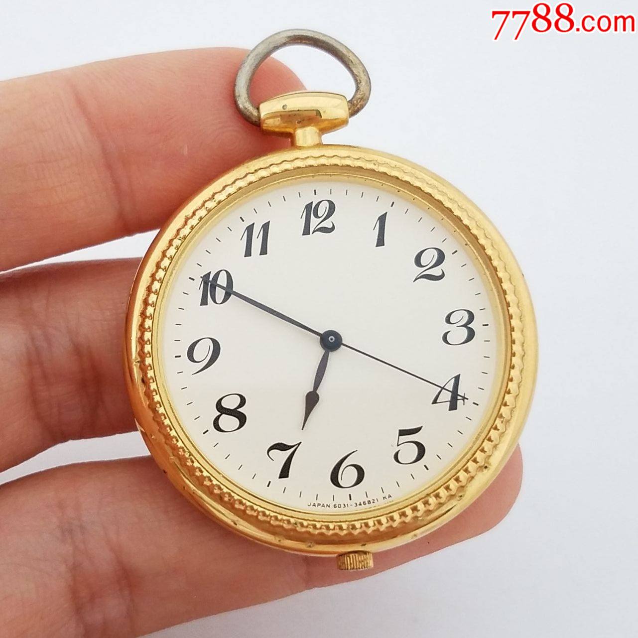 日本西铁城电子怀表【经典土豪金表款】【独特全数字刻度】【走时正常