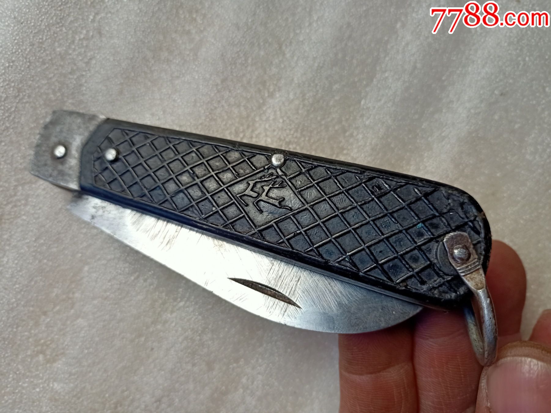 双鹿牌电工刀a646弹力不错品相如图