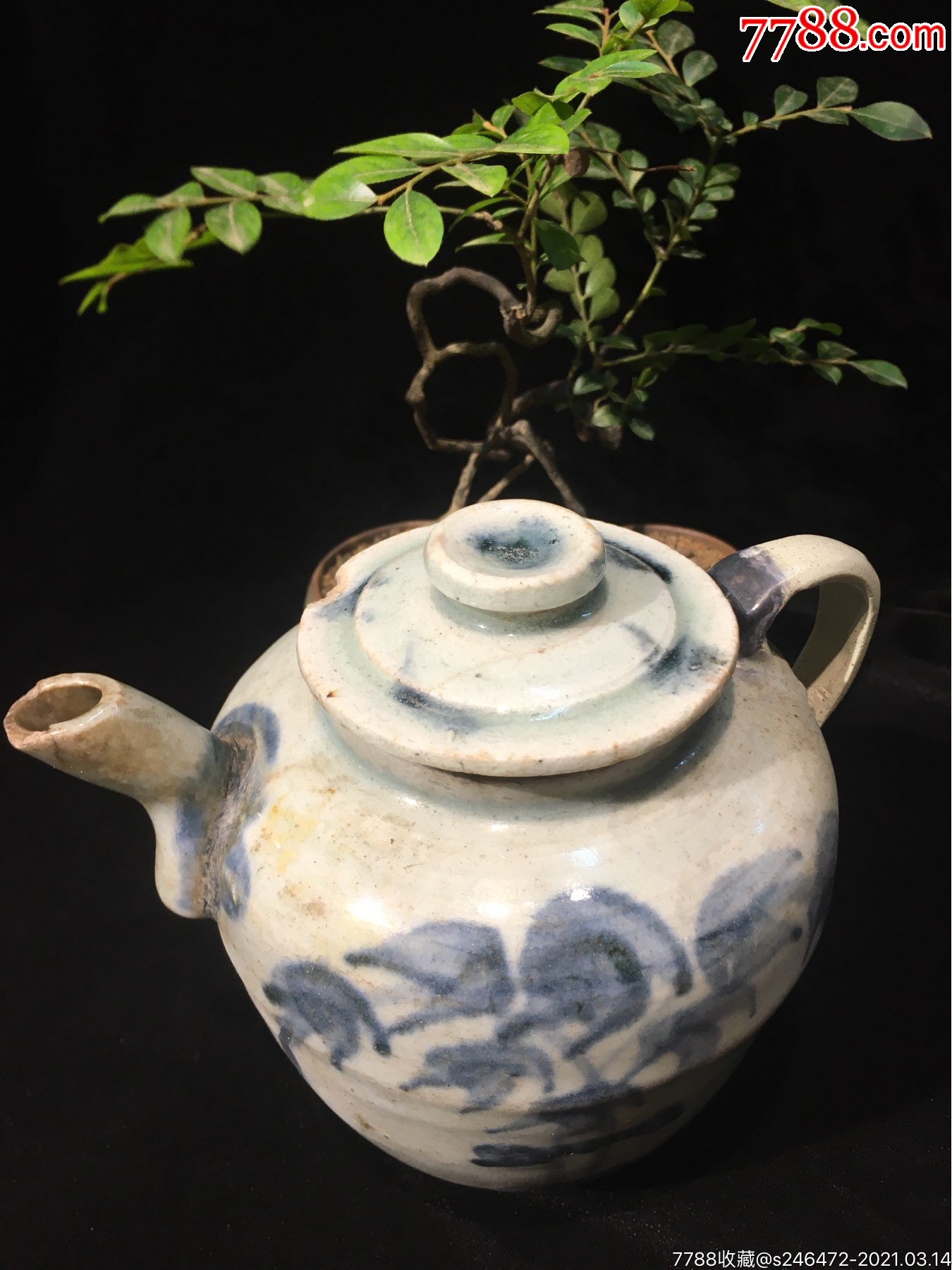 明代青花茶壶水壶