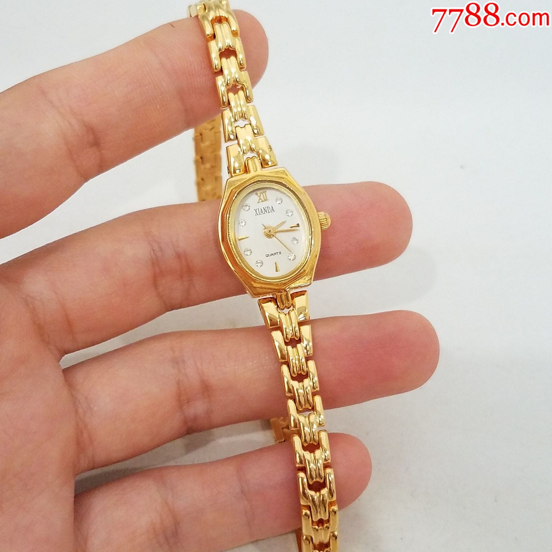 【全新】先达xianda电子女表【土豪金表款】【走时正常】_手表/腕表