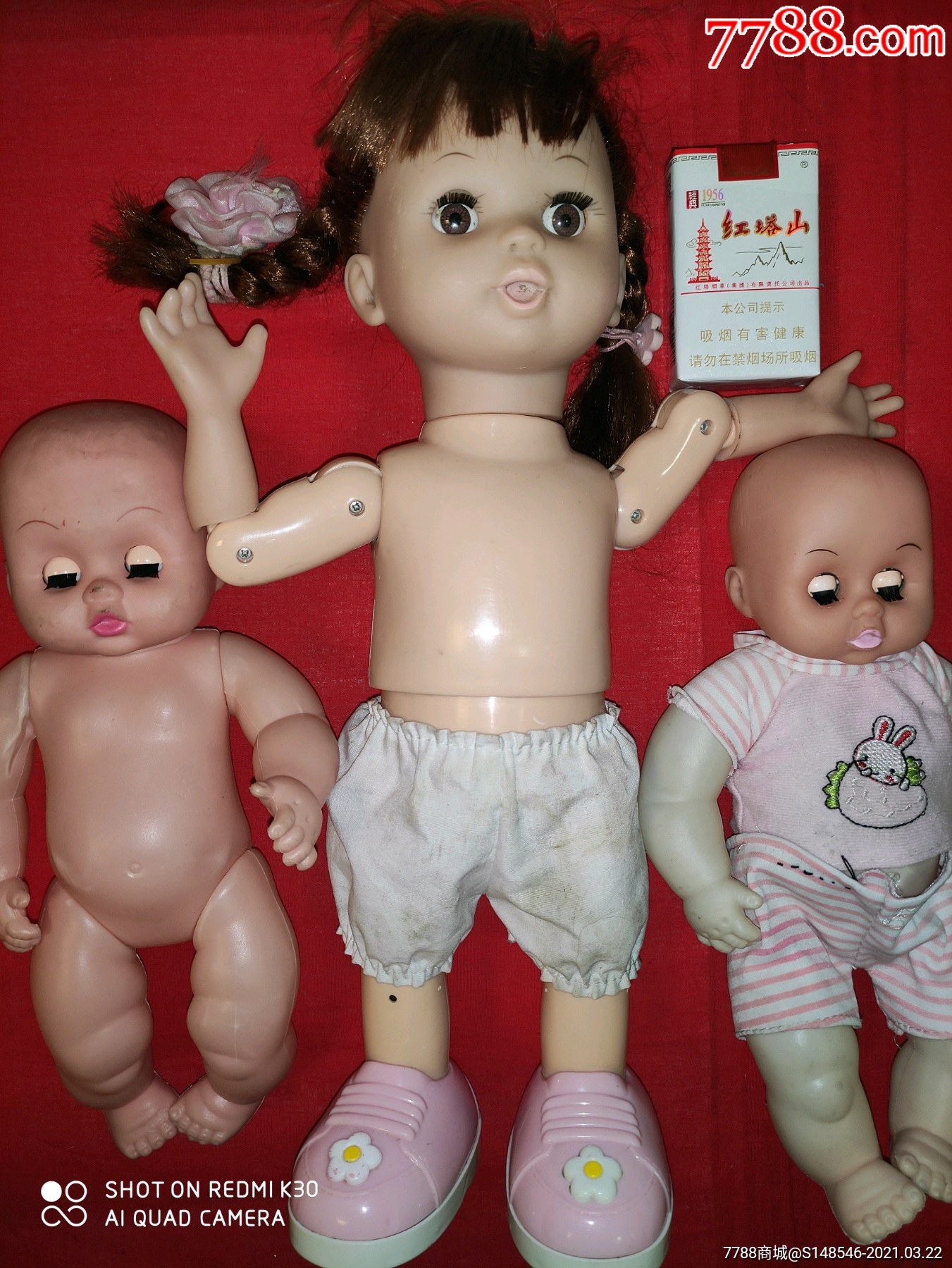 塑料娃娃3个一起出售