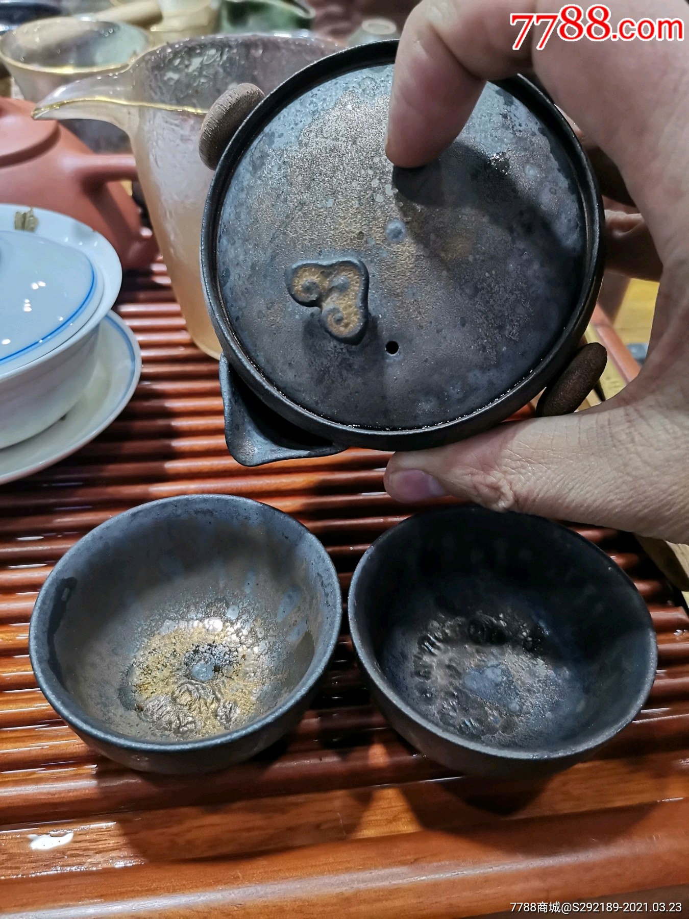 粗陶盖碗,茶盏一组_茶杯/茶盅/茶盏_种类图片_收藏价格_7788茶具