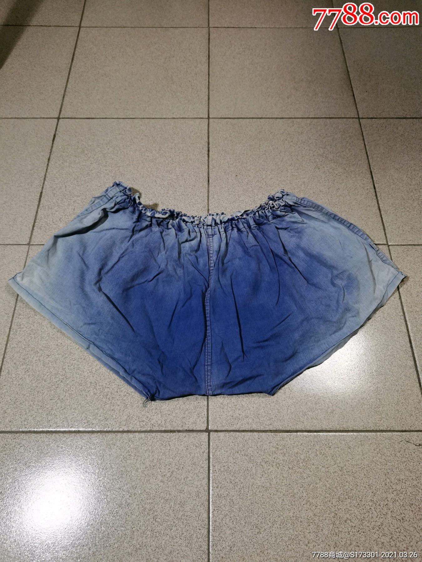 纯棉蓝布裤衩裤头