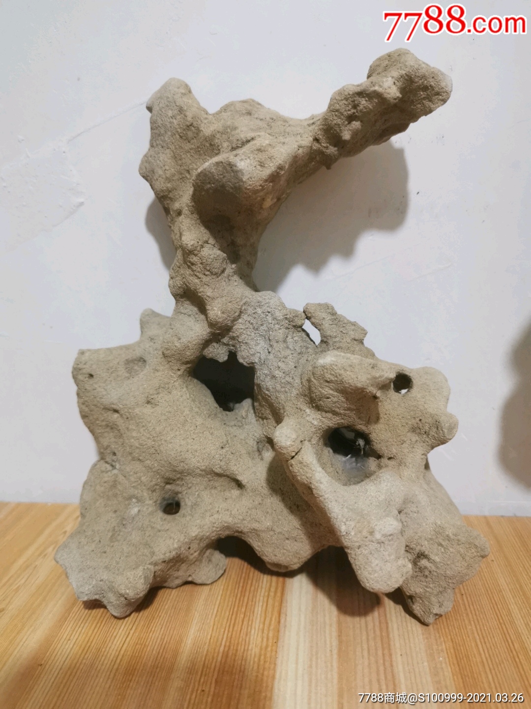 案头观赏树桩盆景用材:砂浆石两个.关注本店热拍藏品.