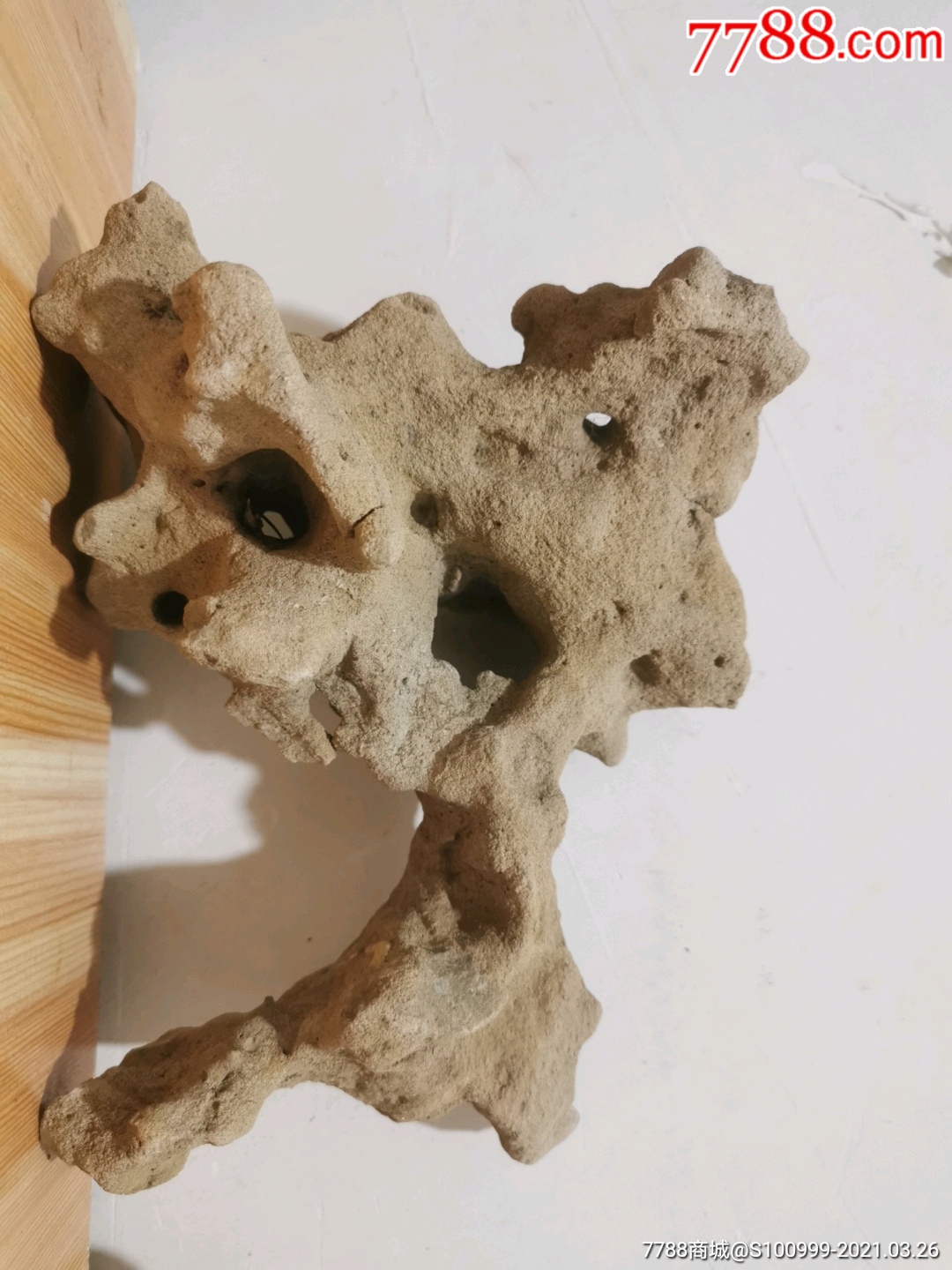 案头观赏树桩盆景用材:砂浆石两个.关注本店热拍藏品.