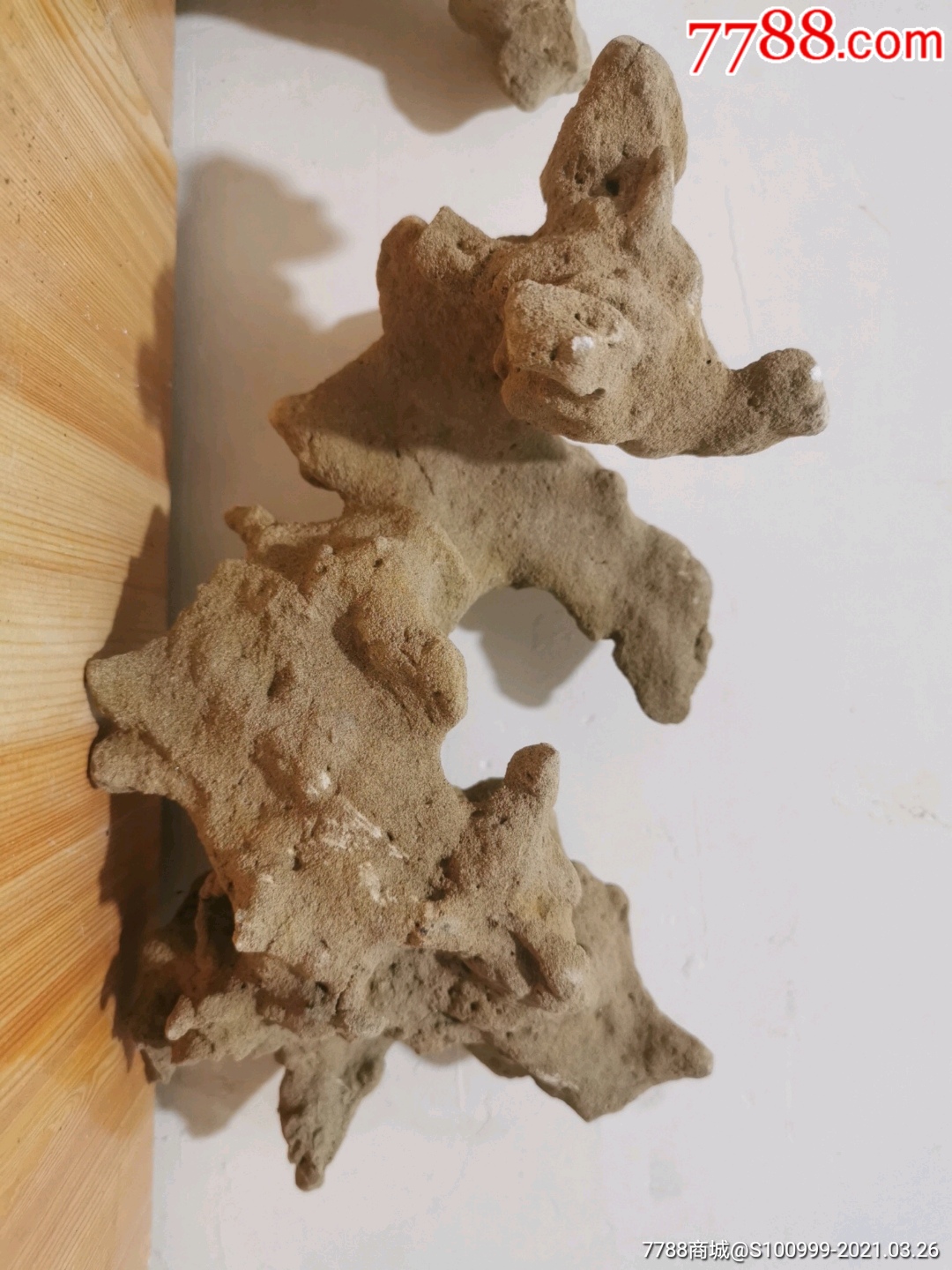 案头观赏树桩盆景用材:砂浆石两个.关注本店热拍藏品.