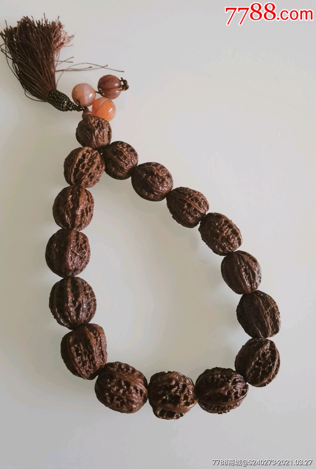 东北野生秋子山核桃手串把玩