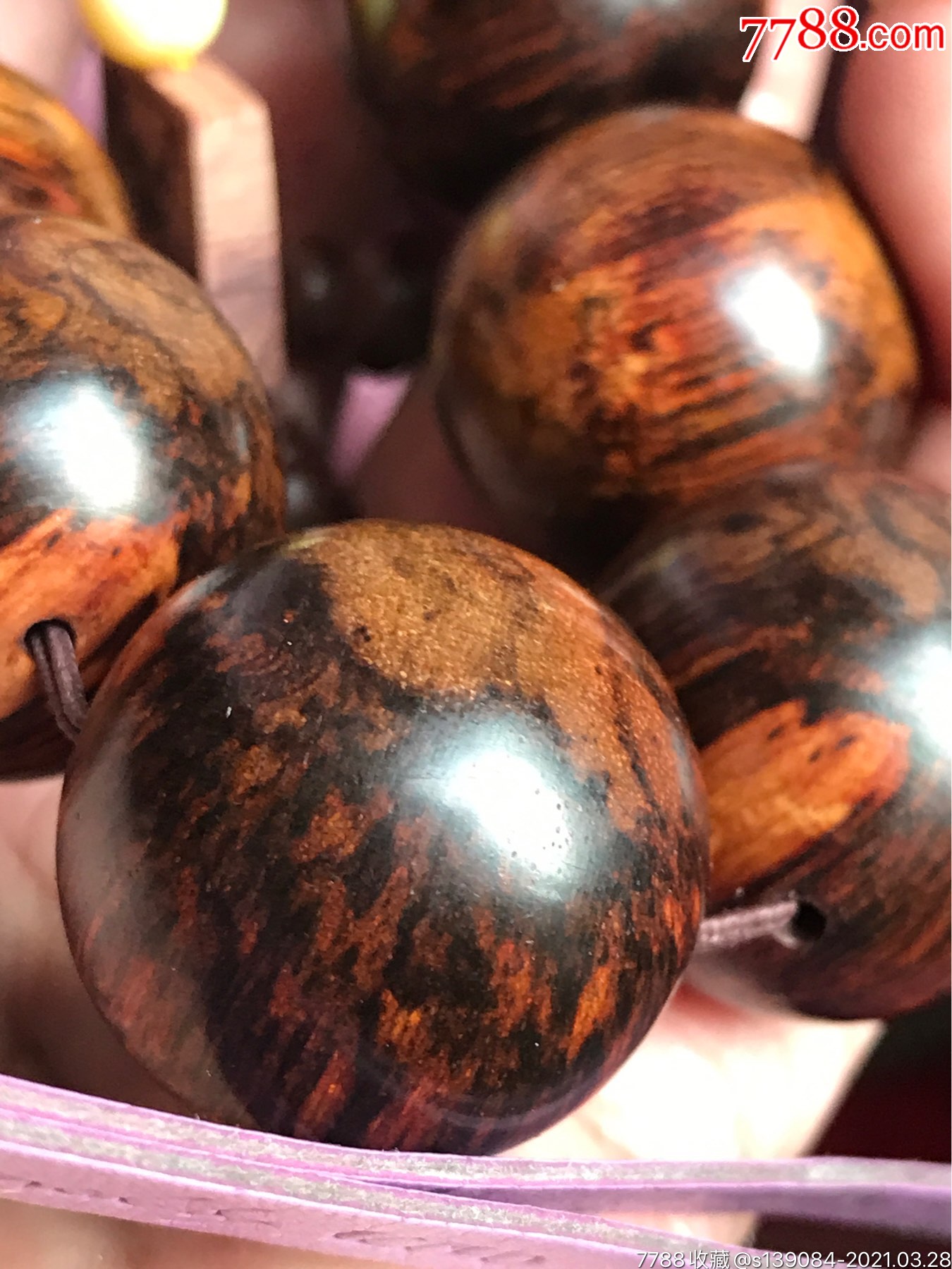 海南黄花梨老料油梨手串,2.5珠,送证书,包真