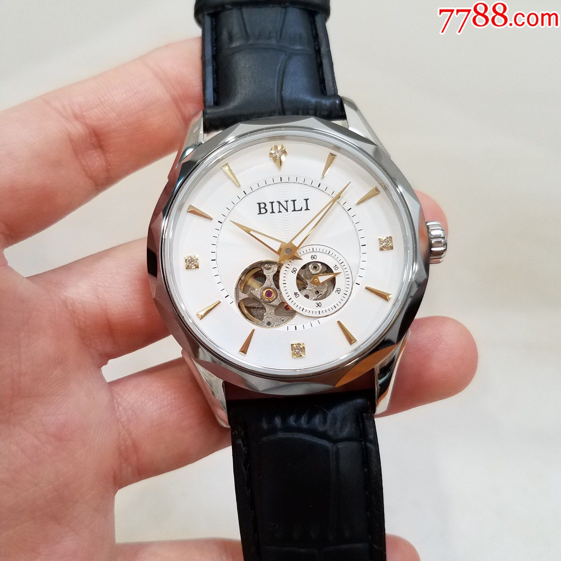 【全新】【搭载西铁城精磨机芯,透明底盖】宾利自动机械男表