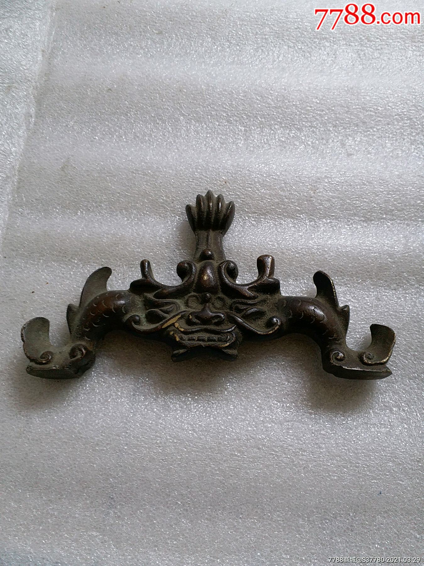 铜笔搁龙首纹笔搁稀有顺丰保价发货