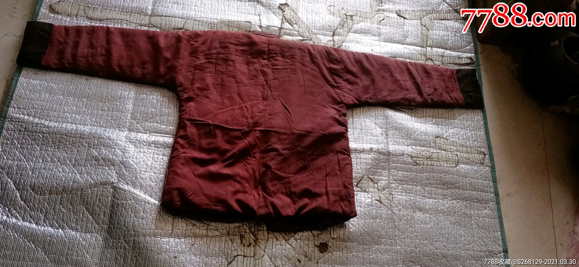 怀旧民国丝质回字纹棉袄_民俗老杂货店【7788琉璃收藏】