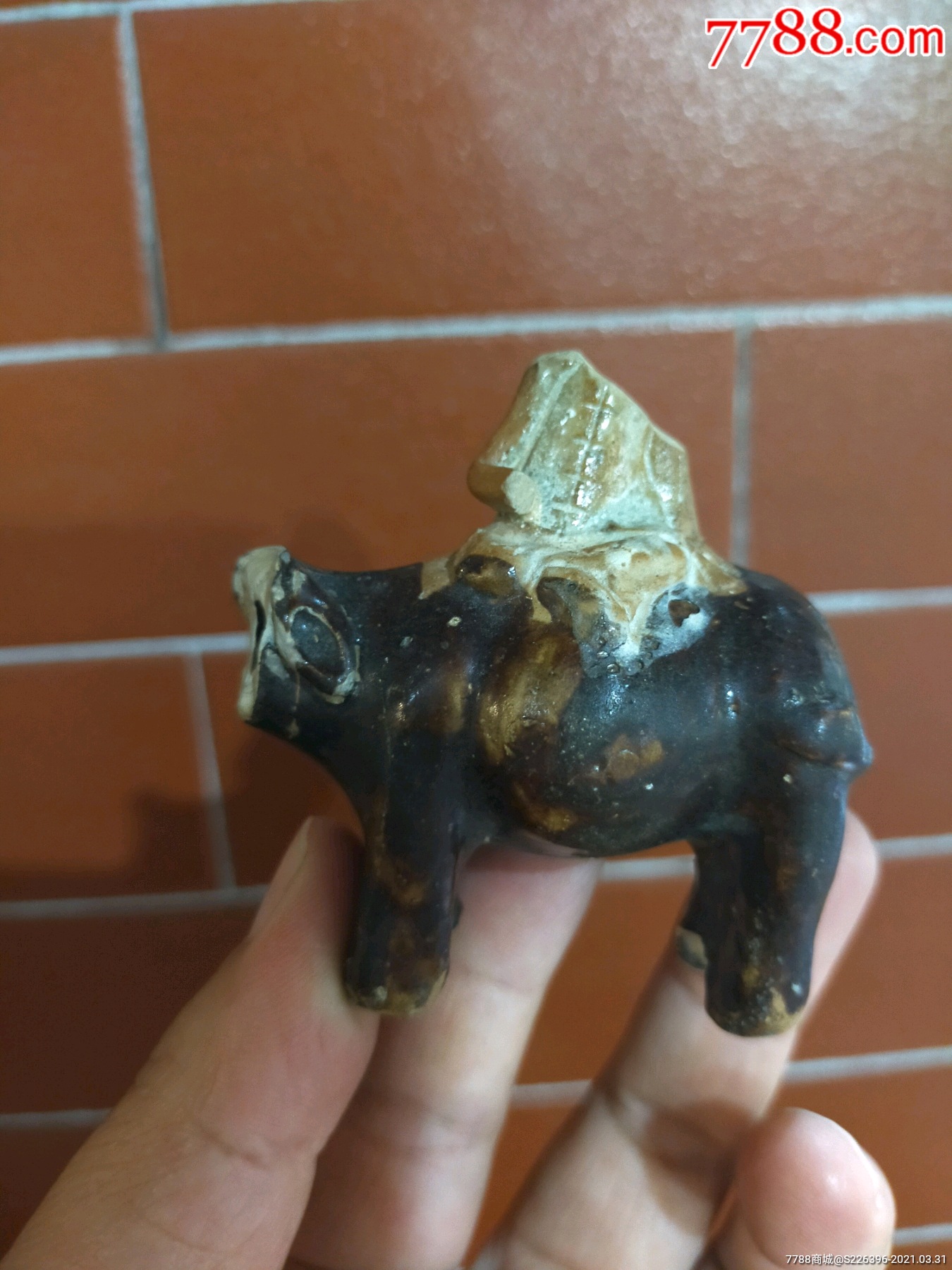 宋代牧童骑黄牛雕塑