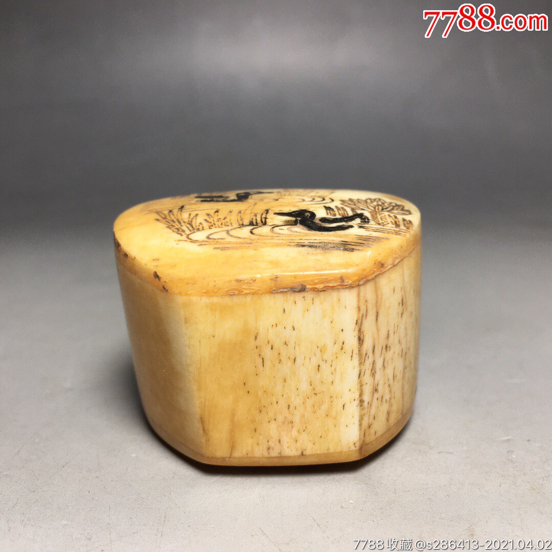 牛骨鼻烟壶编号20210402牛骨是原始自然粗犷豪放具有辟邪化吉之寓意