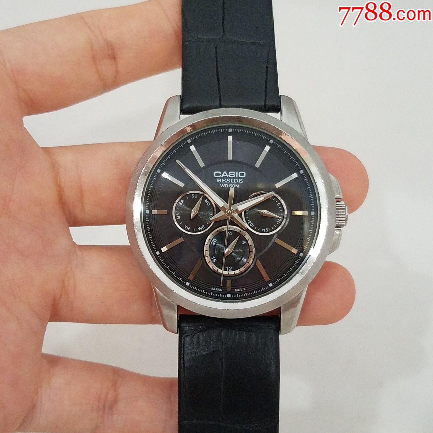 日本卡西欧电子男表【经典3眼表盘】【走时正常,小针好使】_手表/腕表