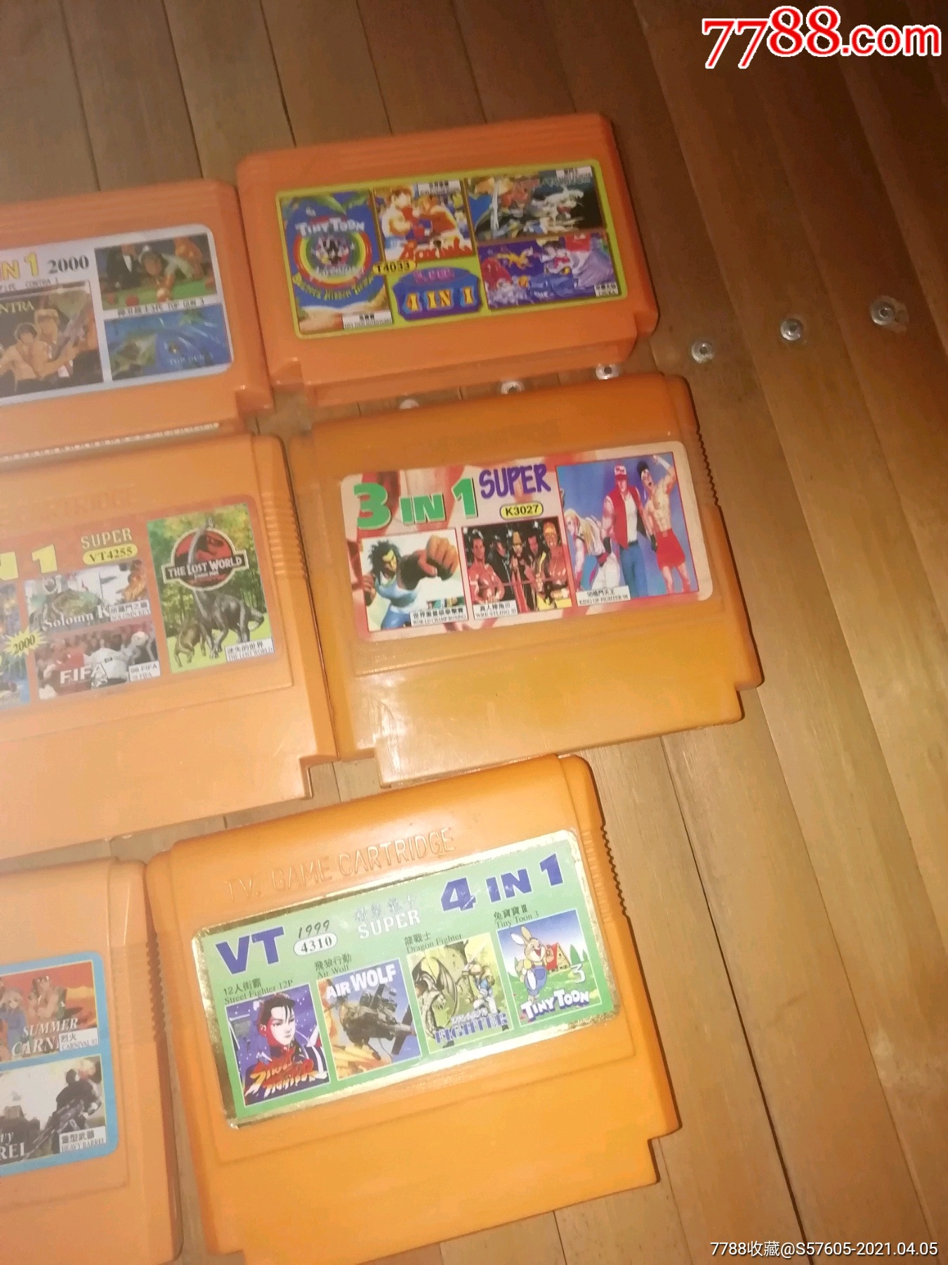 90年代8位游戏机卡8张一起打包!