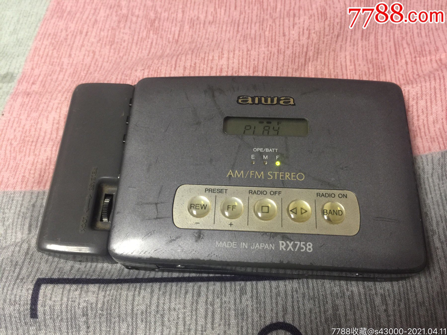 aiwa爱华磁带随身听rx758