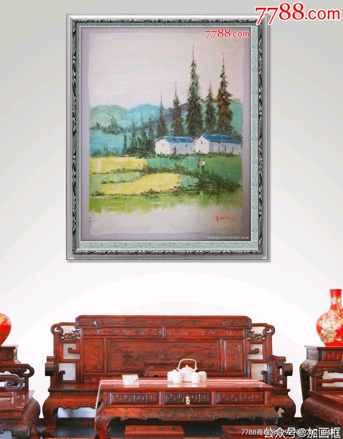 低价起放漏拍油画艺术家黄丽红手绘真迹布面油画作品一幅,书画院直供