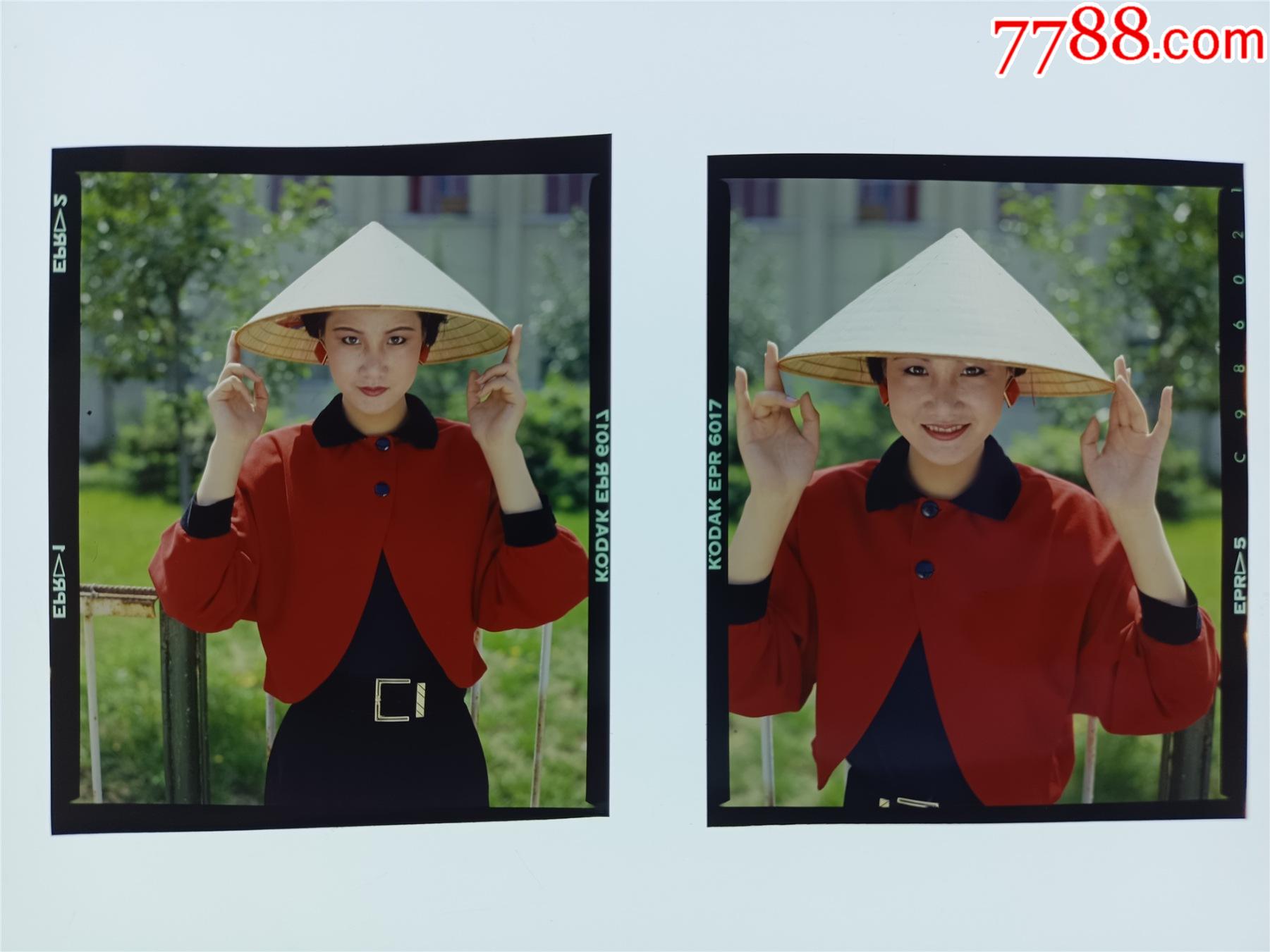 90年代,美女,彩色底片一组,反转片,2张合拍