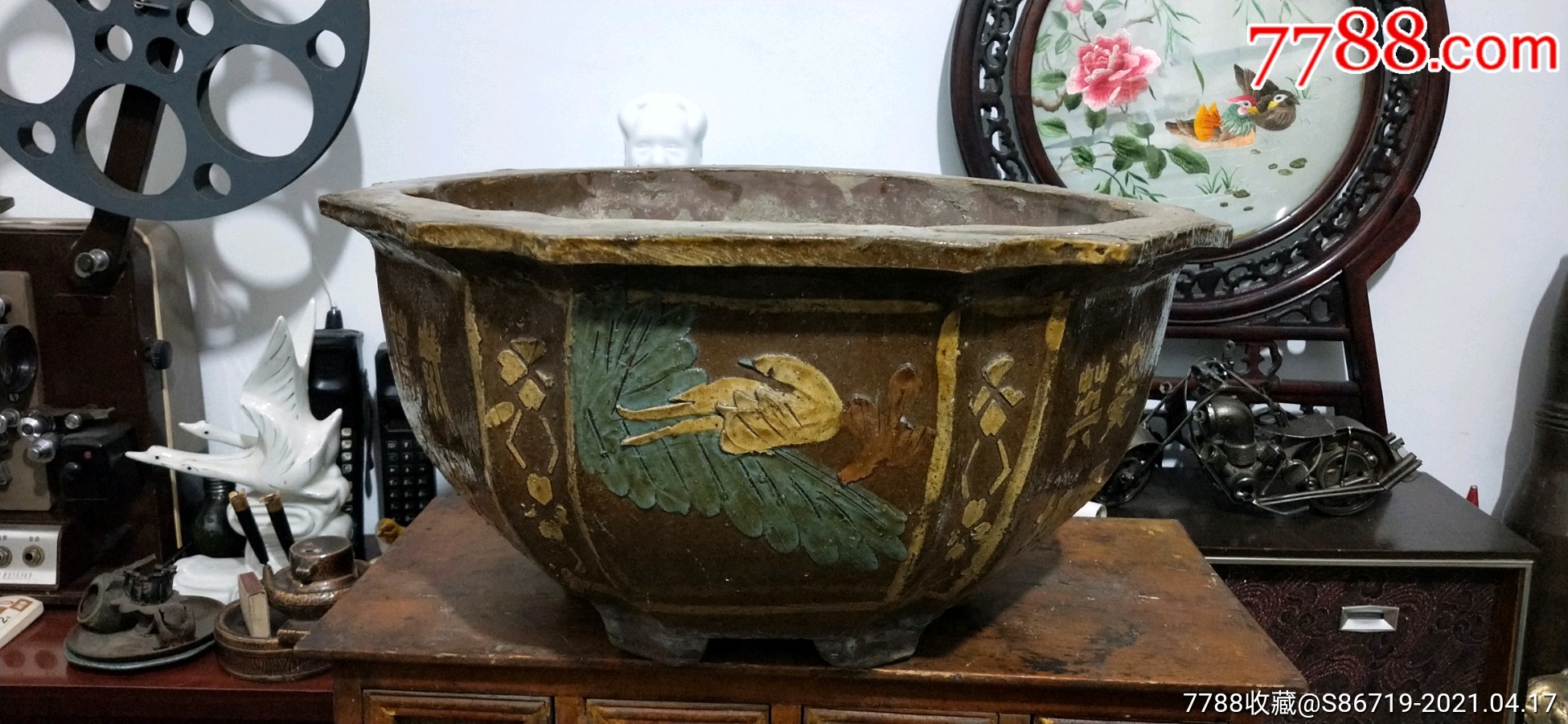 精美图案老花盆_花盆/花器【老时代怀旧屋】_第1张_7788相机收藏