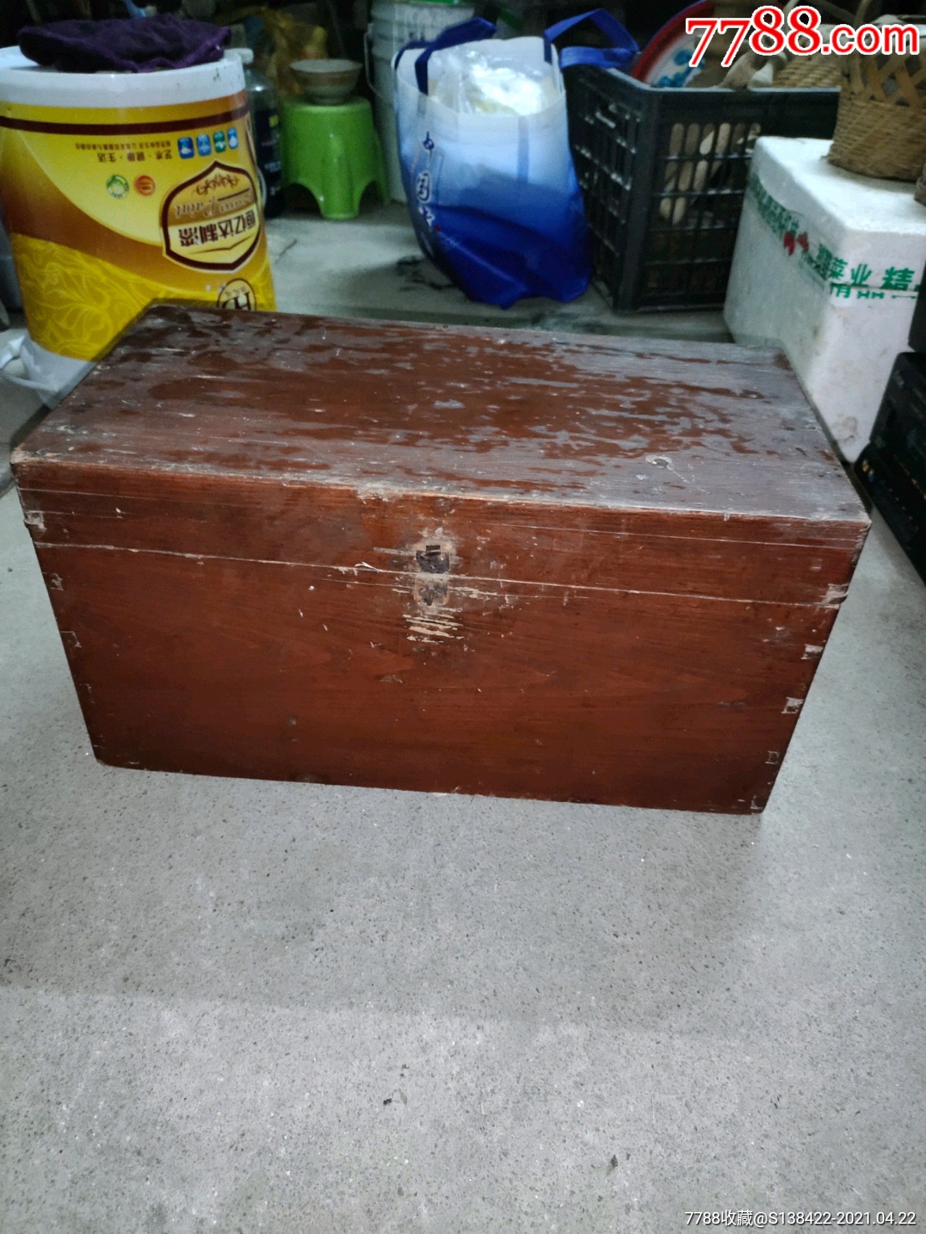 解放初期老木箱一个物品超重邮费实收