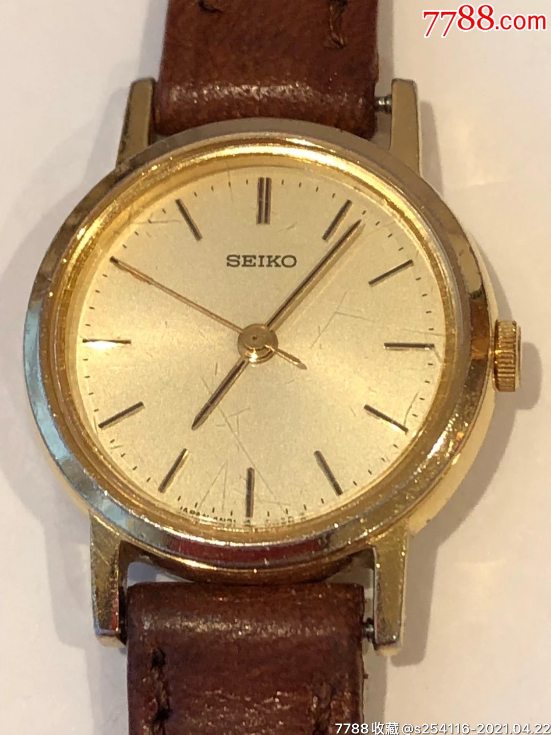 日本原装正品精工石英女表直径22mm厚55mm走时精准t886保真正品