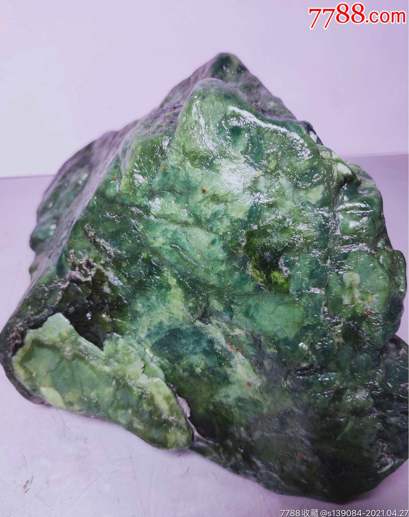 新疆戈壁绿碧玉原石12斤多包真