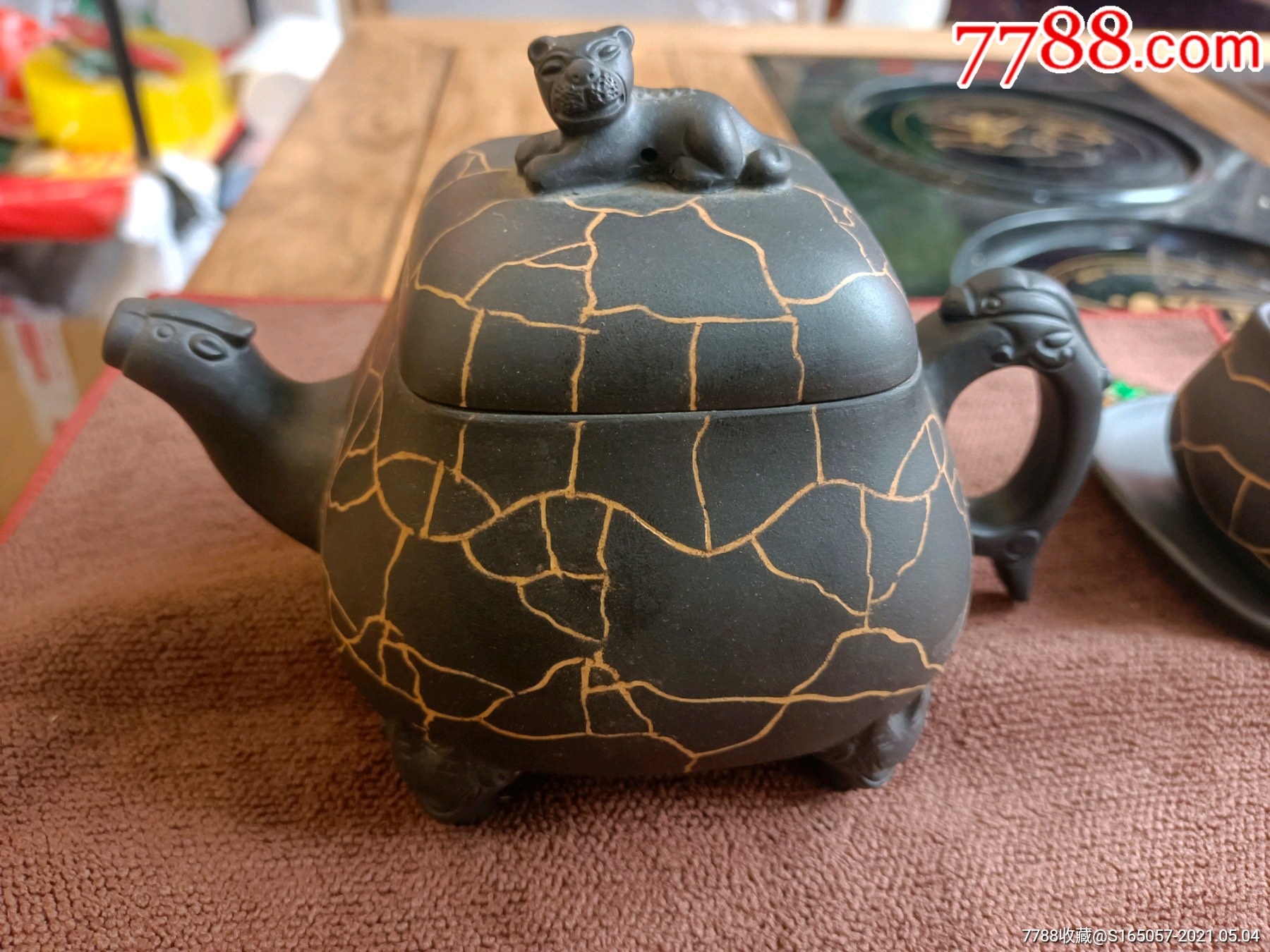 紫砂壶,底款陈胖制作