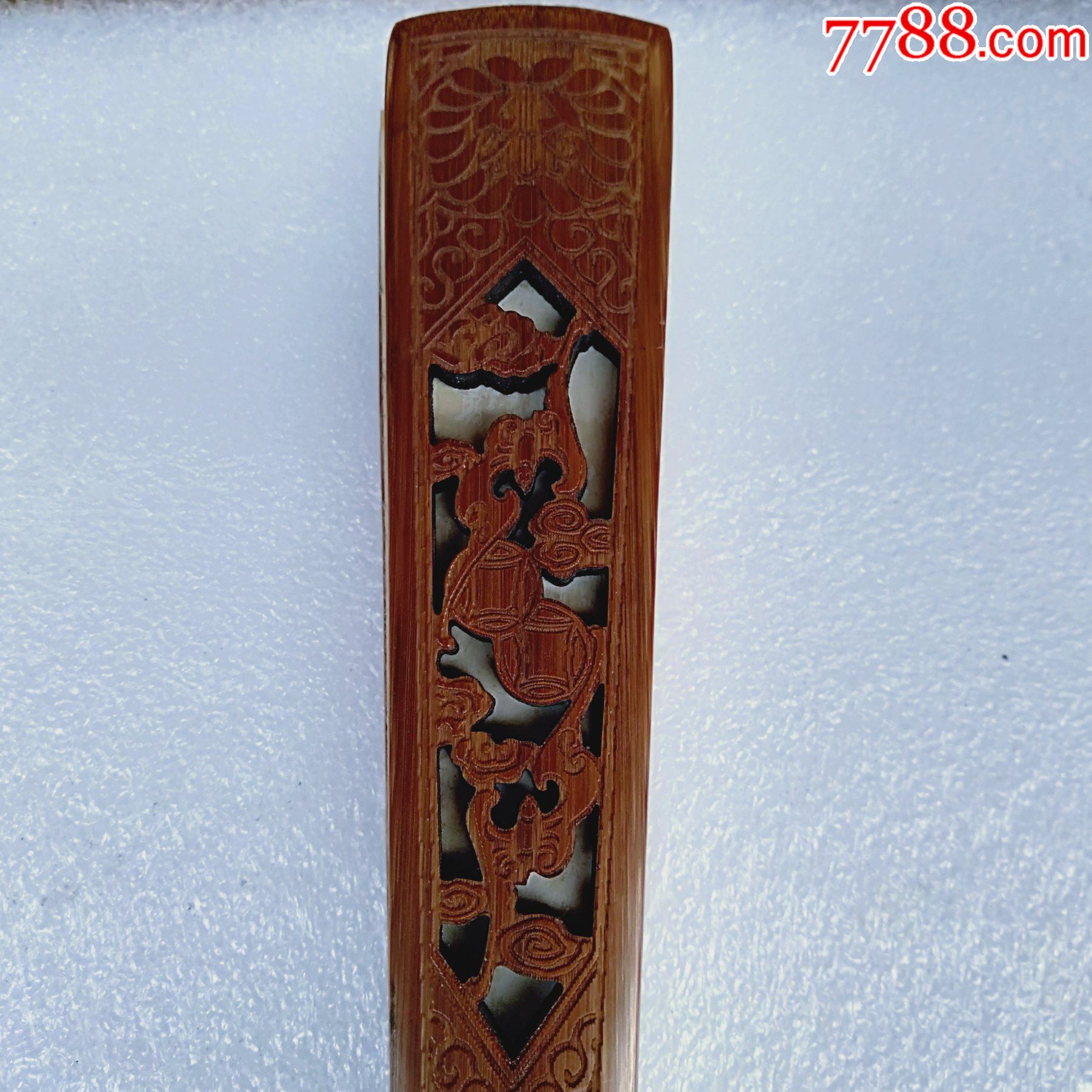 山彦刻书法老扇子