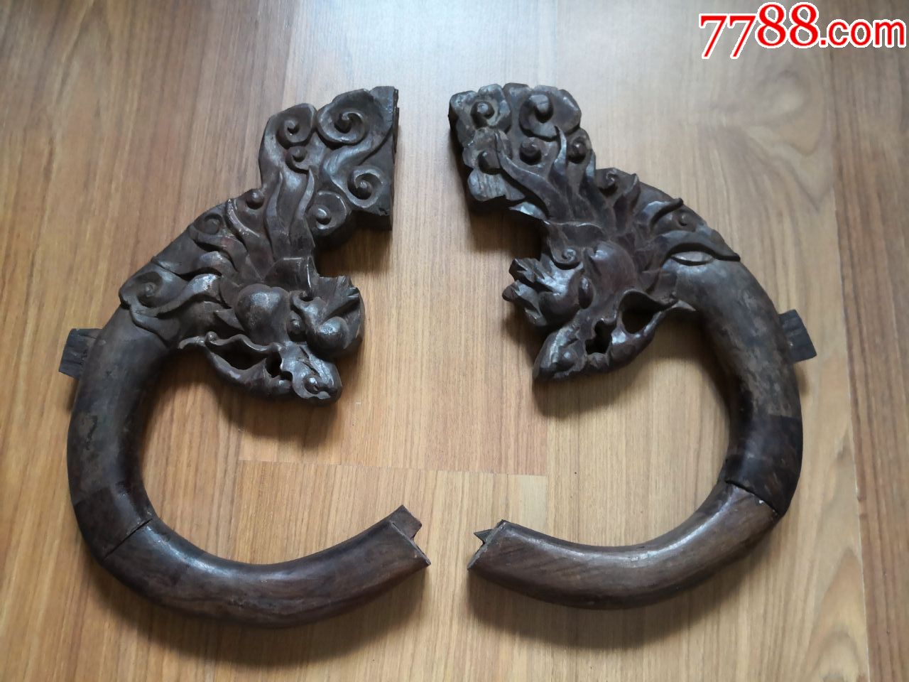 老式龙纹木件